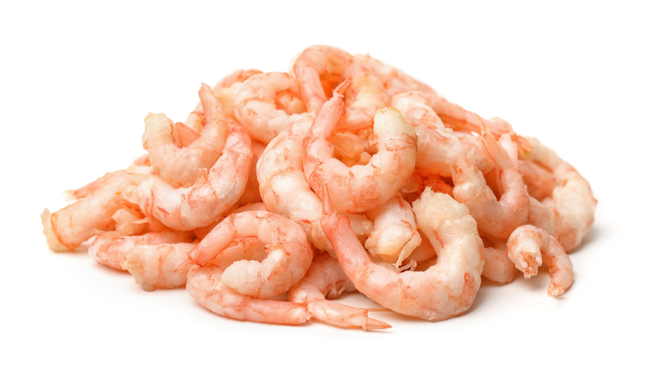 pile of cooked and peeled shrimp